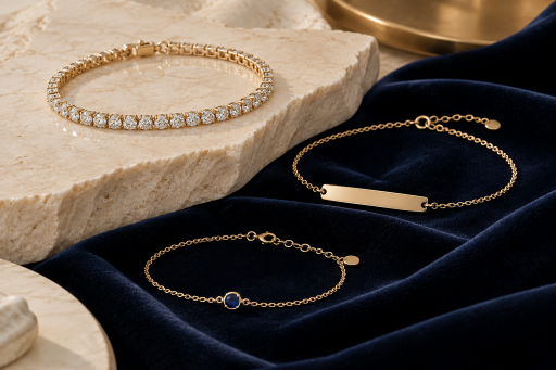 NUA Diamond kişiye özel pırlanta, isim, plaka ve doğum taşı bileklikleri