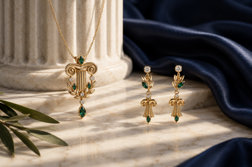 MYRIA ATELIER Efes İyonya ve Artemis ilhamlı altın zümrüt mücevher koleksiyonu