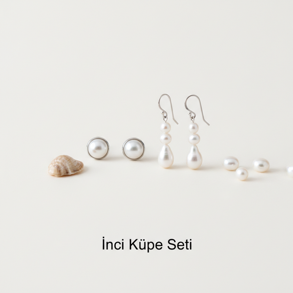 İnci Küpe Seti