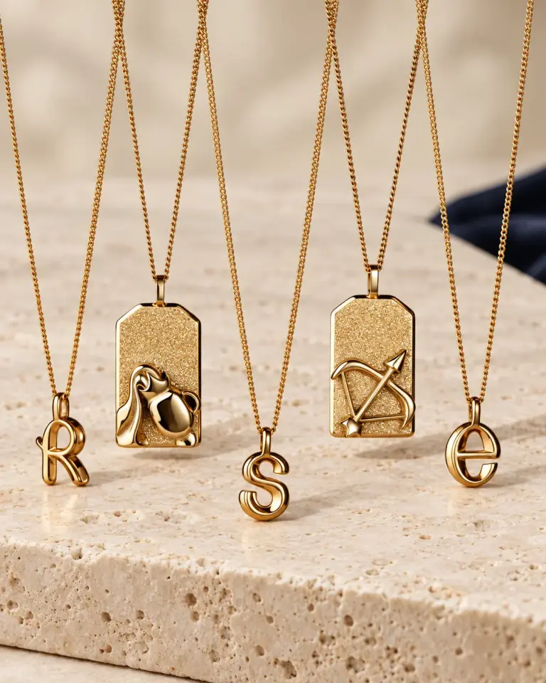 NUA Zodiac Letter Burç ve Harf Kolye