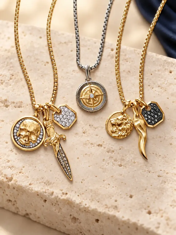 NUA Talisman Compass Pusula ve Sembol Kolyeleri